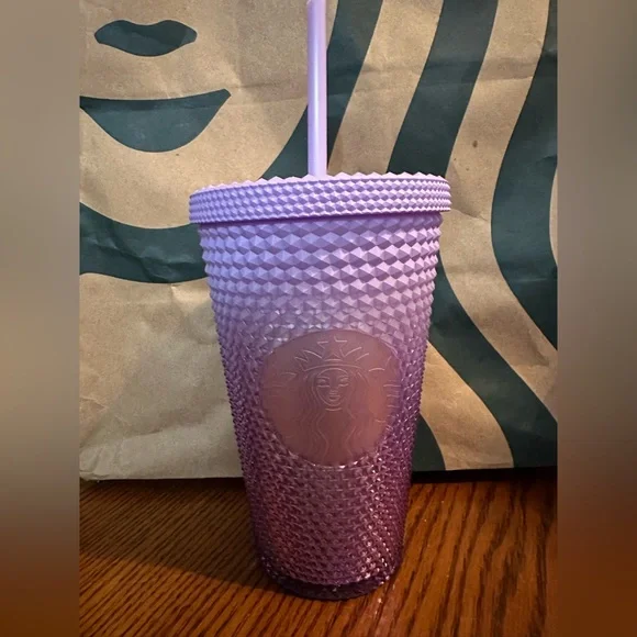 Starbucks 2023 Holiday Purple Lavender Gradient Studded Tumbler set